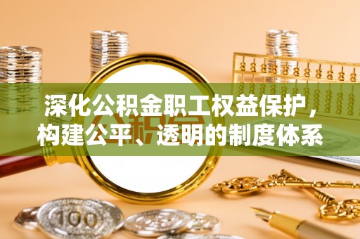 仁爱深化公积金职工权益保护，构建公平、透明的制度体系