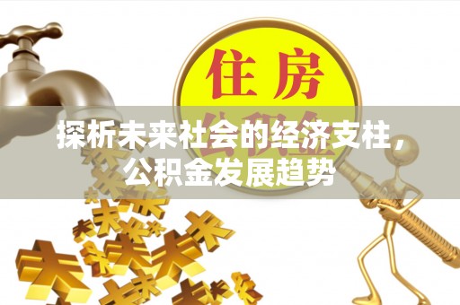 仁爱探析未来社会的经济支柱，公积金发展趋势