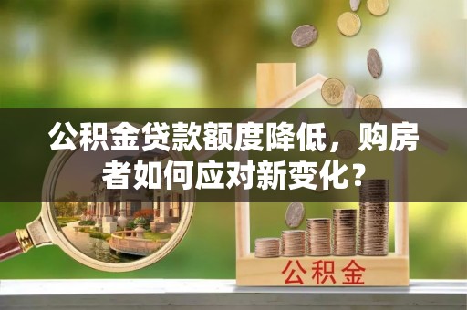 仁爱公积金贷款额度降低，购房者如何应对新变化？