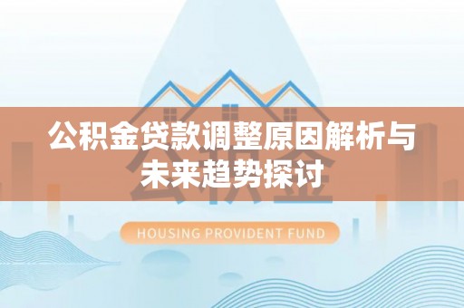 仁爱公积金贷款调整原因解析与未来趋势探讨