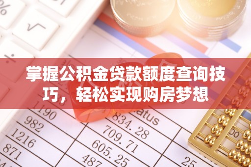 仁爱掌握公积金贷款额度查询技巧，轻松实现购房梦想
