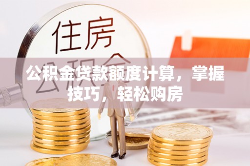仁爱公积金贷款额度计算，掌握技巧，轻松购房
