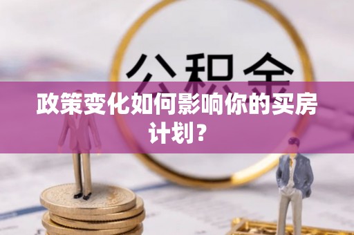 仁爱政策变化如何影响你的买房计划？