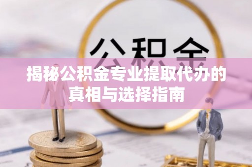 仁爱揭秘公积金专业提取代办的真相与选择指南