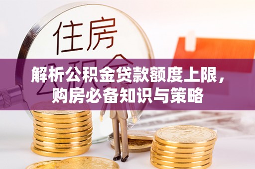 仁爱解析公积金贷款额度上限，购房必备知识与策略