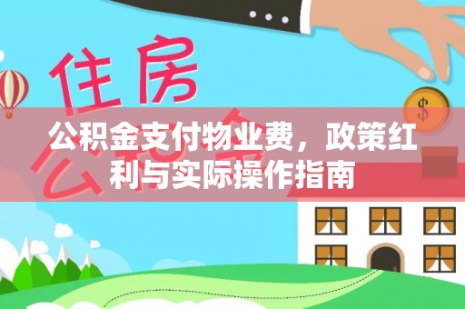 仁爱公积金支付物业费，政策红利与实际操作指南