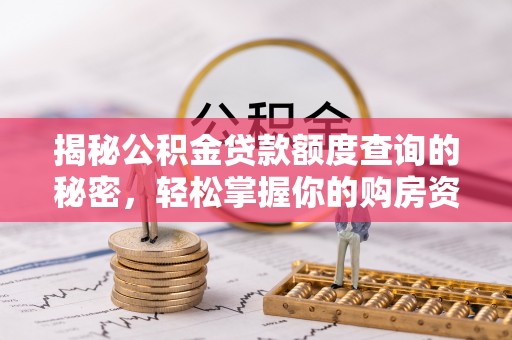 仁爱揭秘公积金贷款额度查询的秘密，轻松掌握你的购房资金