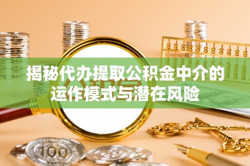 仁爱揭秘代办提取公积金中介的运作模式与潜在风险