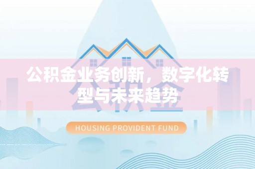 仁爱公积金业务创新，数字化转型与未来趋势